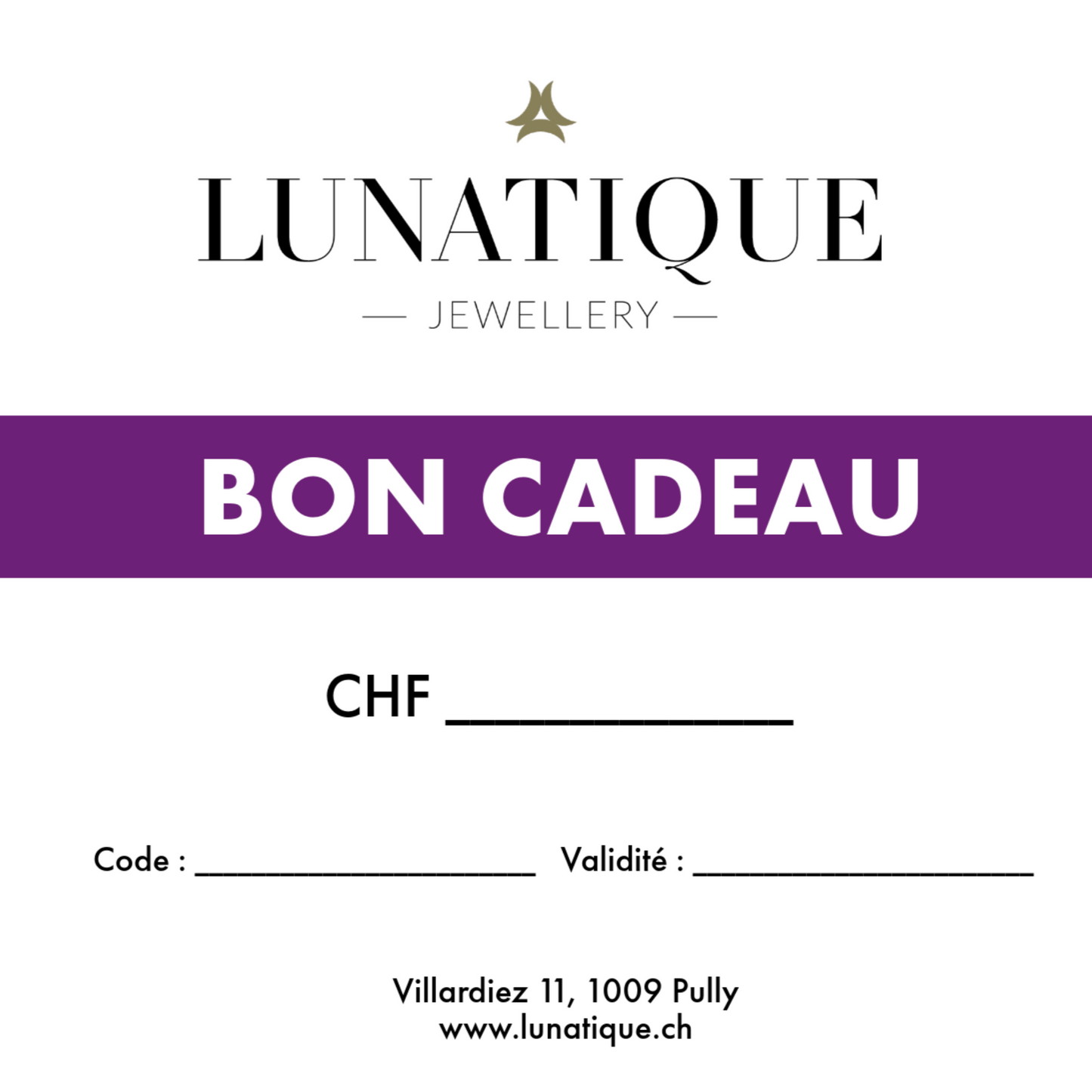 Bon Cadeau Lunatique Jewellery